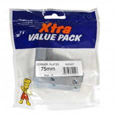 75mm Corner Plates Xtra Value 10 Per Pack