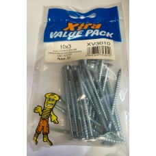 10 X 3 Pozi Csk Twinthreads Xtra Value 25 Per Pack