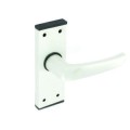 Door Handle Aluminium 100mm Latch  Black Insert  1 Pair