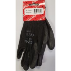 BLACK PU GLOVES SIZE 9