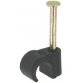 7.0mm Cable Clips Round Black 30 Per Pack