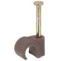 7.0mm Cable Clips Round Brown 30 Per Pack