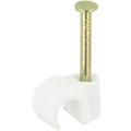 4.0mm Cable Clips Round White 60 Per Pack