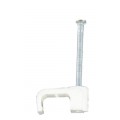 Bell Wire Cable Clips Round White 60 Per Pack