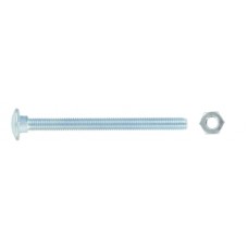 M8 X 80 Cup Square Bolt & Nut Bzp 4 Per Pack