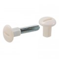 6mm Cabinet Connectors Plastic White 4 Per Pack