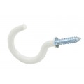 1 1/4" WHITE PVC CUP HOOKS 70 PER PACK EXTRA VALUE