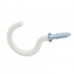 1" WHITE PVC CUP HOOKS 80 PER PACK EXTRA VALUE