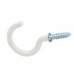 1 1/4" WHITE PVC CUP HOOKS 70 PER PACK EXTRA VALUE