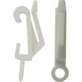 White/Silver Drape Curtain Hooks 12 Per Pack