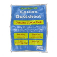 Cotton Twill Dust Sheet 12 X 9 1 Per Pack