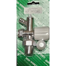 Radiator Valve & Drain Off Chrome Plated 15mm