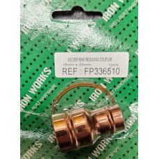 22mm x 15mm Solder Ring Coupling Reduced (1 pack)