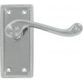 Door Handle Georgian 4'' Latch Chromed 1 Pair