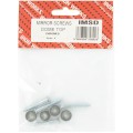 Mirror Screws Chrome Dome 4 Per Pack