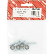 Mirror Screws Chrome Dome 4 Per Pack