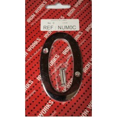 #0 Chrome Numeral 75mm 1 Per Pack