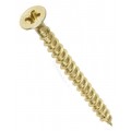 6 X 1'' Brassed Csk Pozi Screws 15 Per Pack
