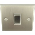 10A 1-G 2W Switch Satin Chrome  White Inserts 1 Per Pack