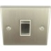 10A 1-G 2W Switch Satin Chrome  White Inserts 1 Per Pack