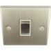 10A 1-G 2W Switch Satin Chrome  White Inserts 1 Per Pack