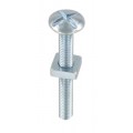 M6 X 40 Roofing Bolts & Nuts Zinc 5 Per Pack