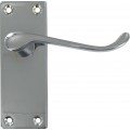 Door Handle 4'' Vic Scroll Latch Chromed 1 Pair