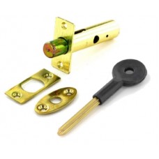 Security Door Bolt + Rack Key Brassed 1 Per Pack