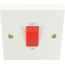 45A Dp Switch Sq White 1 Per Pack