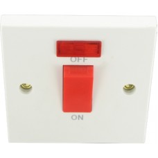 45A Dp Switch W/Neon Sq White 1 Per Pack