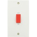 45A Dp Switch Tall Plate Sq White 1 Per Pack