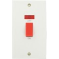 45A Dp Switch + Neon Tall Plate Sq White 1 Per Pack