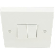 10A 2G 2W Switch Sq White 1 Per Pack