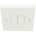 10A 2G 2W Switch Sq White 1 Per Pack