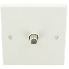 1G Satellite Socket Sq White 1 Per Pack