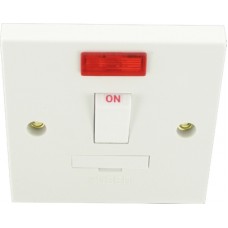 13A Fused Unit D.P.Switch + Neon Sq White 1 Per Pack