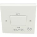 10A 3P.Fan Isolator Switch Sq White 1 Per Pack
