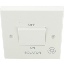 10A 3P.Fan Isolator Switch Sq White 1 Per Pack