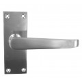 Door Handle 4'' Vic Straight Latch Chromed 1 Pair