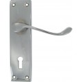 Door Handle 6'' Vic Scroll Lock Chromed 1 Pair